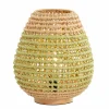 Light en Living Tafellamp Ø32x34,5 cm KALIPA rotan naturel+groen New