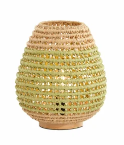 Light en Living Tafellamp Ø32x34,5 cm KALIPA rotan naturel+groen New