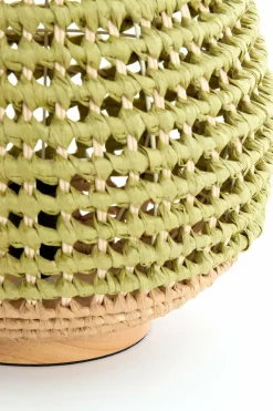 Light en Living Tafellamp Ø32x34,5 cm KALIPA rotan naturel+groen New