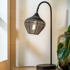 Light en Living Tafellamp 27x20x61 cm ALVARO mat zwart Sale