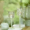 Light en Living Theelicht op voet Ø9,5x21 cm FLORA gls mat mint groen+helder Outlet