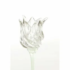 Light en Living Theelicht op voet Ø9,5x21 cm FLORA gls mat mint groen+helder Outlet