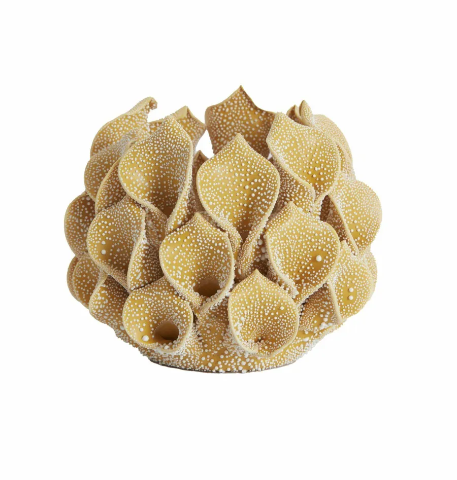 Light en Living Theelicht Ø10x8 cm cm SOREJA porselein geel