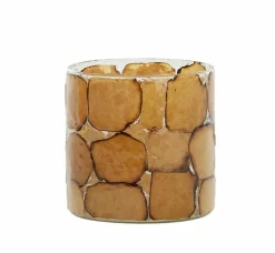 Light en Living Theelicht Ø10x11 cm DRONERO glas transparant+bruin New