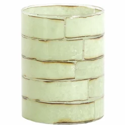 Light en Living Theelicht DRONERI Ø10x13 cm – Glas Helder + Mintgroen | Light & Living Clearance