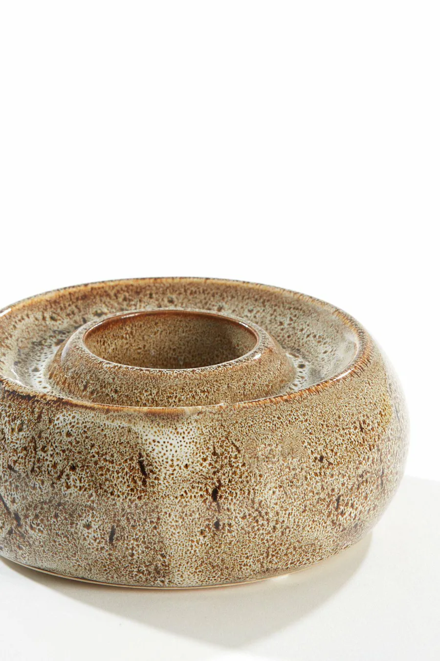 Light en Living Theelichthouder Ø12,5x5 cm OTHONI keramiek bruin Clearance