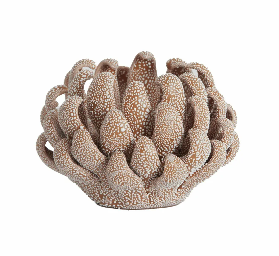 Light en Living Theelicht Ø10,5x7,5 cm SERINA porselein bruin Online