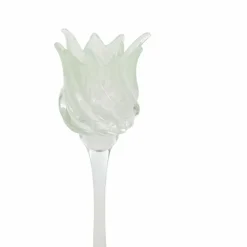 Light en Living Theelicht op voet Ø9,5x24 cm FLORA glas helder+mt mint groen Best