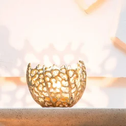 Light en Living Theelicht Ø12x10 cm SABELA antiek goud Clearance