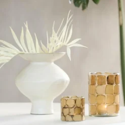 Light en Living Theelicht Ø14x20 cm DRONERO glas transparant+bruin Online
