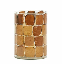 Light en Living Theelicht Ø14x20 cm DRONERO glas transparant+bruin Online