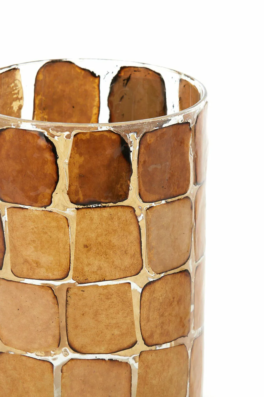 Light en Living Theelicht Ø14x20 cm DRONERO glas transparant+bruin Online