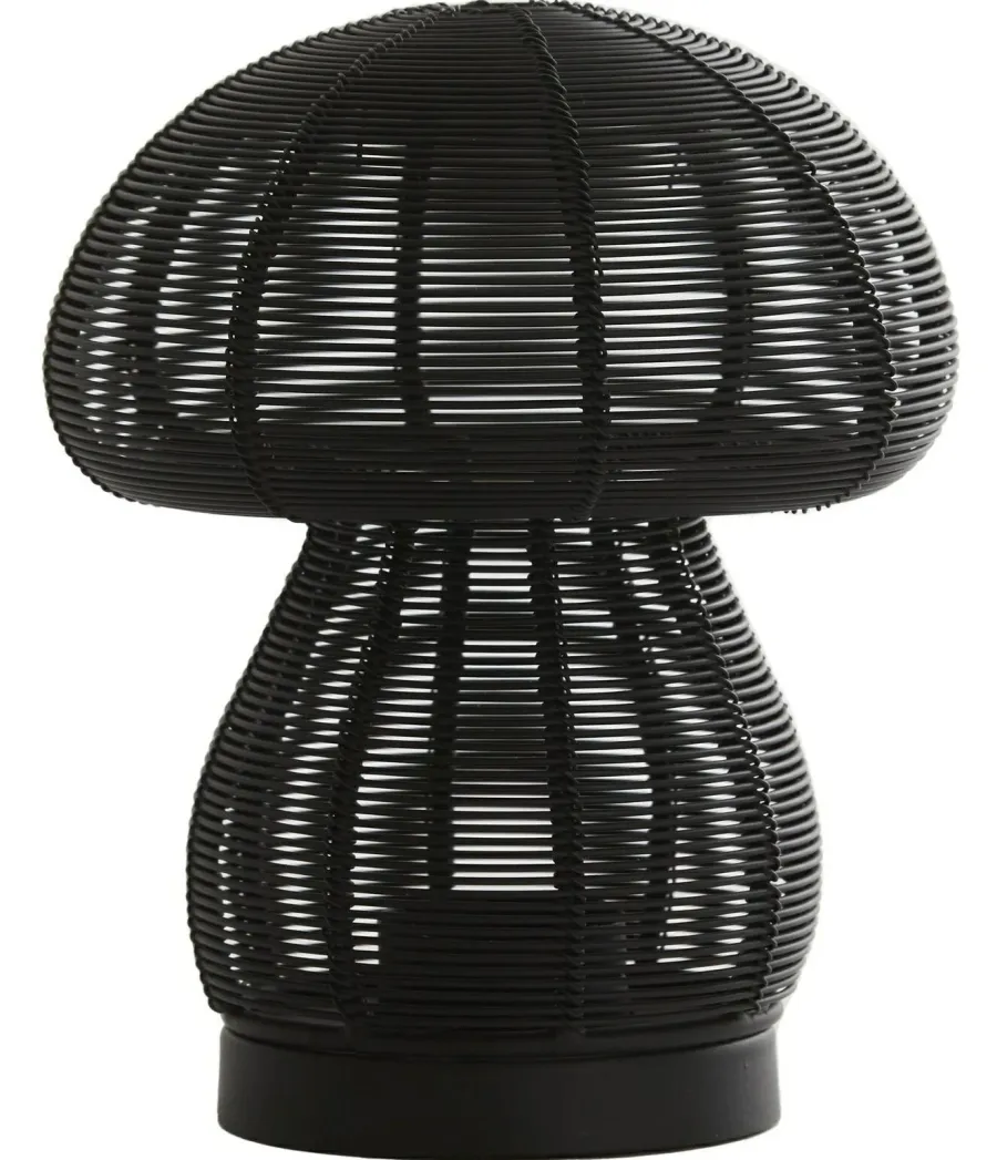 Light en Living Theelicht Ø15x18 cm MUSHROOM mat zwart New