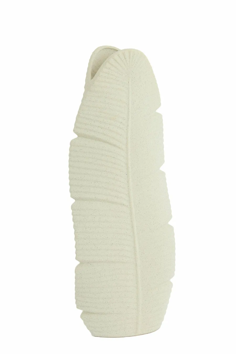 Light en Living Vaas Deco 19x11x46,5 cm LOU keramiek mat creme Outlet