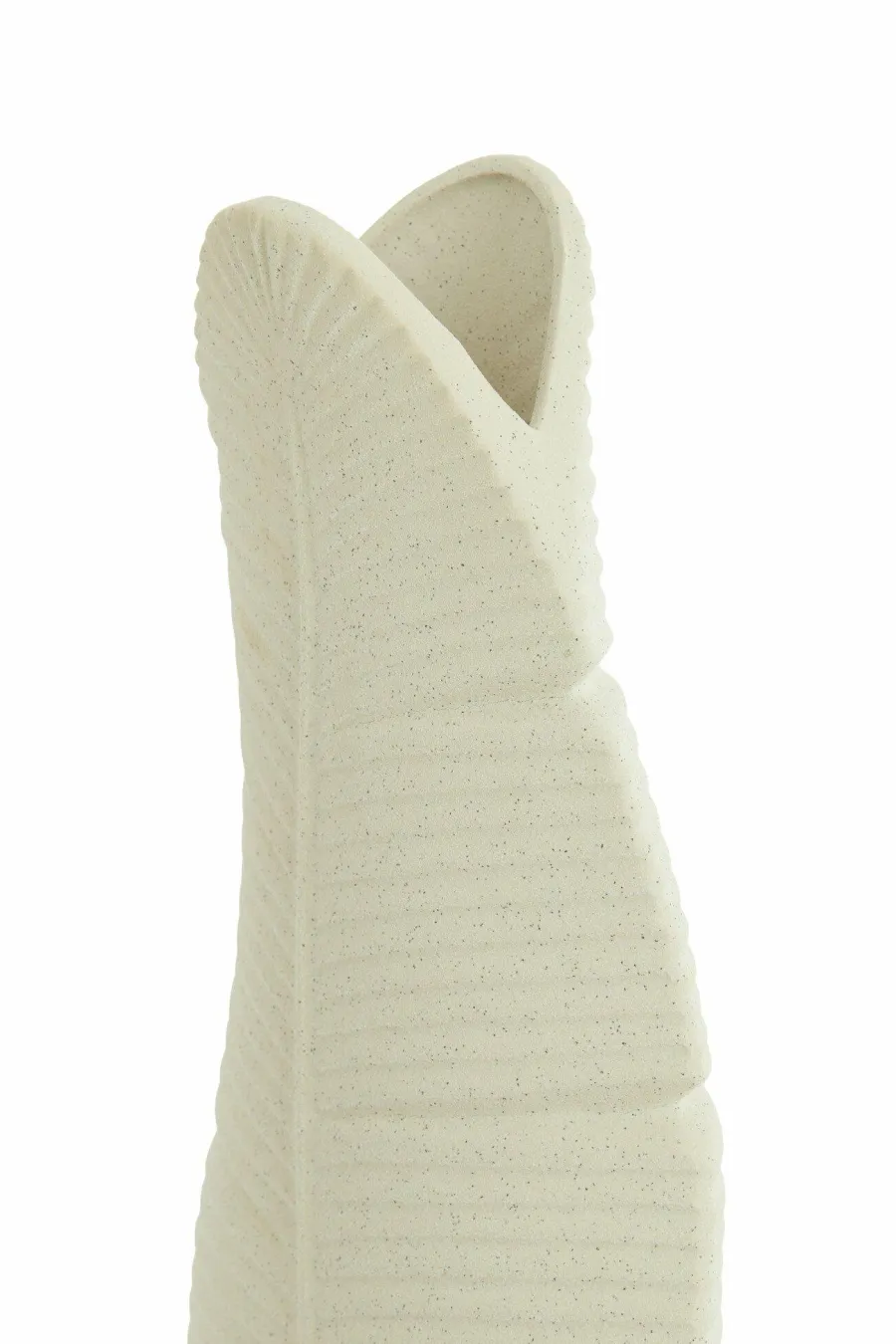Light en Living Vaas Deco 19x11x46,5 cm LOU keramiek mat creme Outlet
