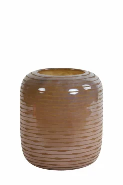 Light en Living Vaas BOWIE glas perzik-bruin - Diverse afmetingen Sale