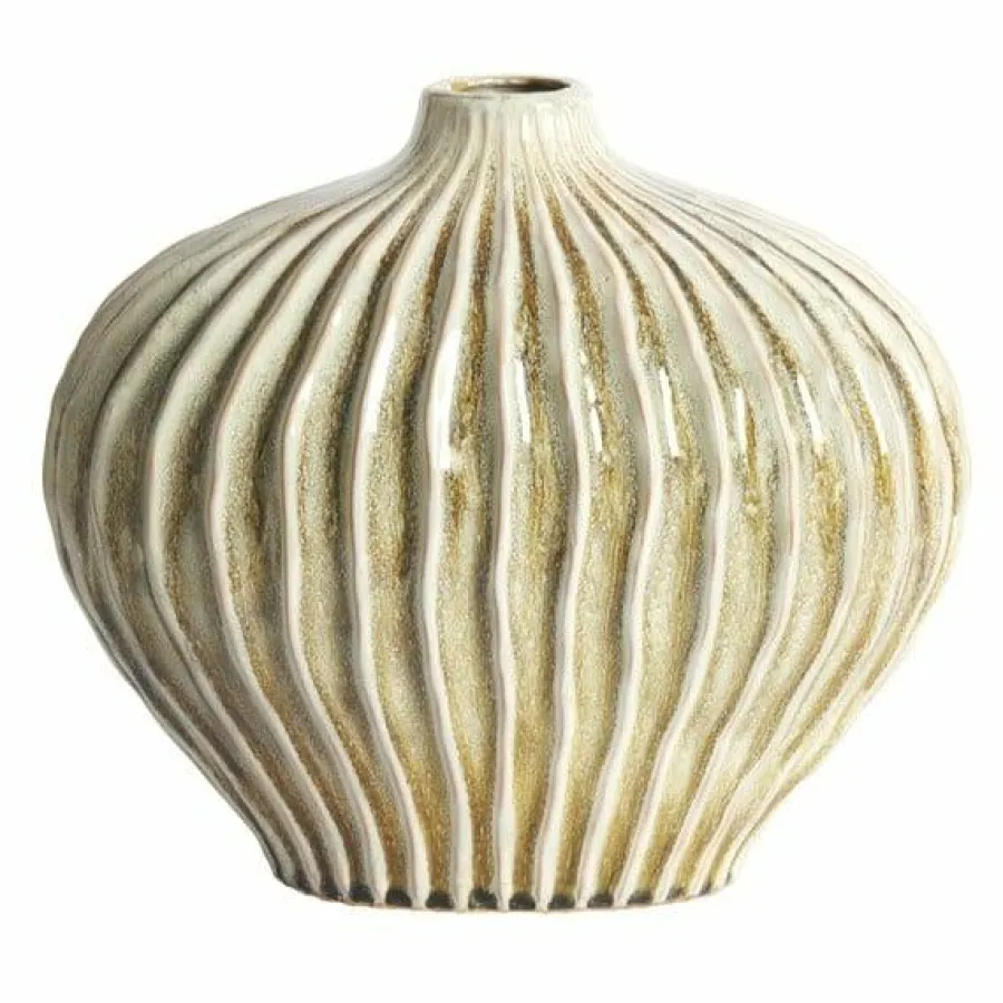 Light en Living Vaas deco 35x21x30 cm LORITO keramiek olijfgroen New