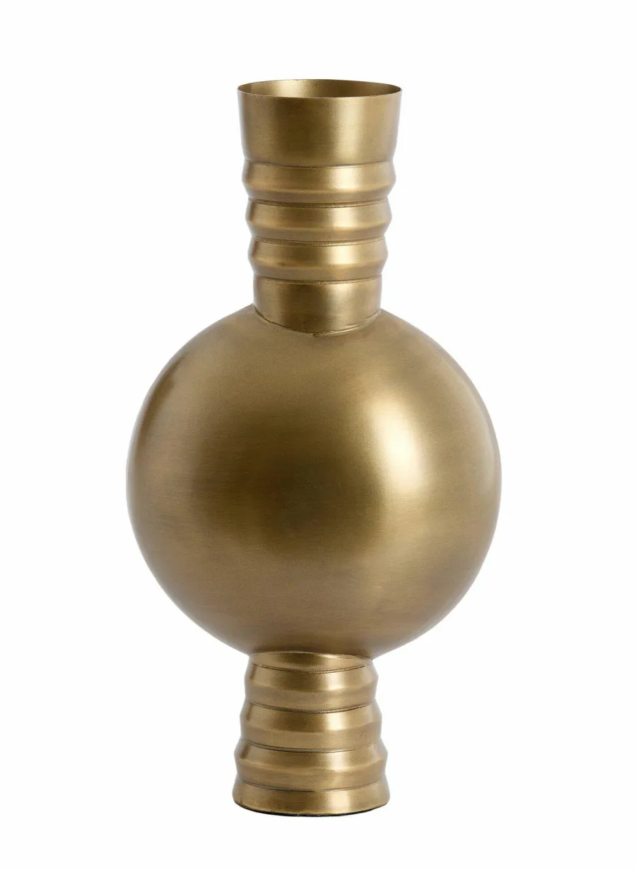 Light en Living Vaas deco Ø14x40 cm cm KAVANSI antiek brons