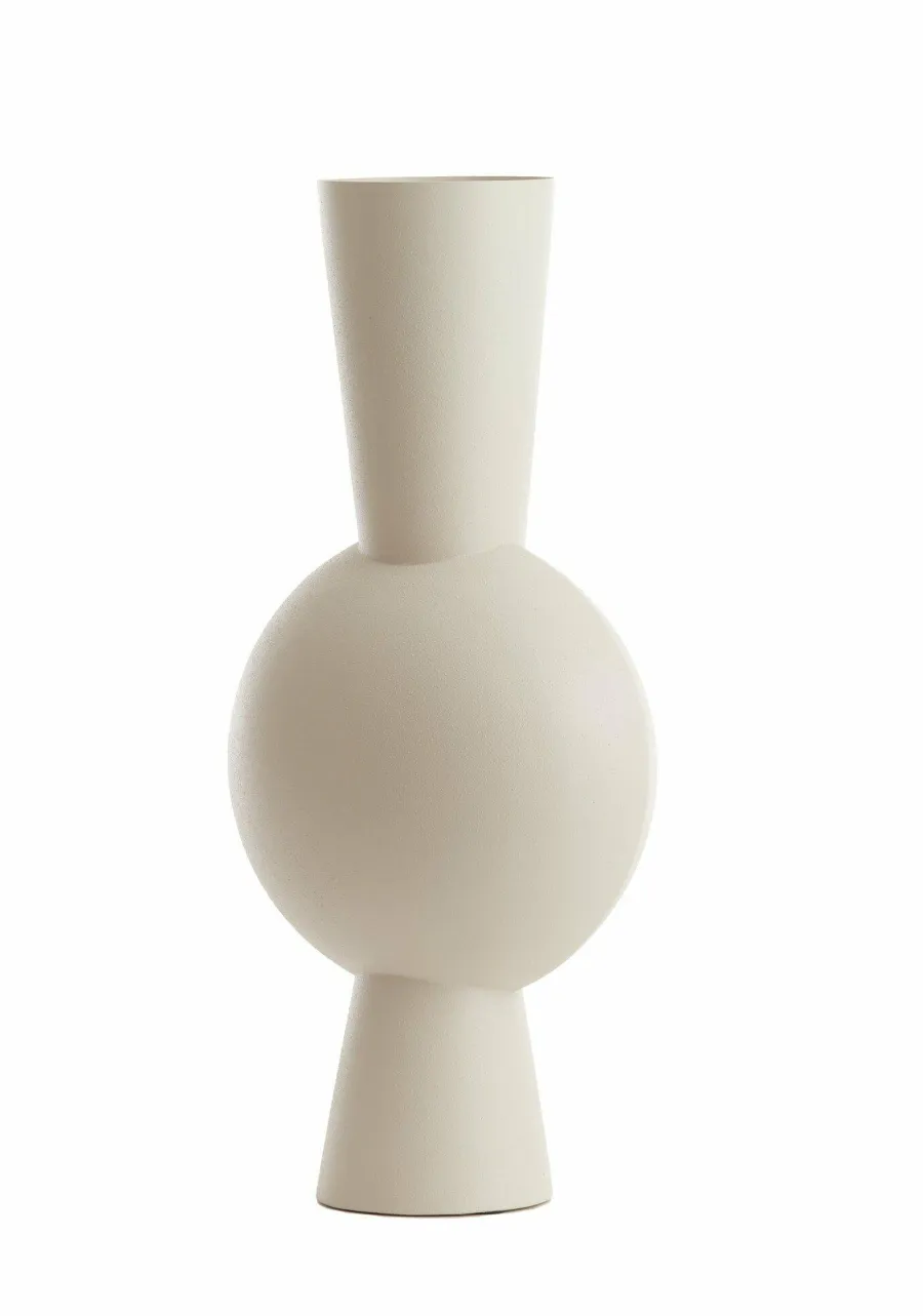 Light en Living Vaas deco 37,5x22x81 cm KAVANDU crème Clearance