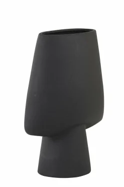 Light en Living Vaas deco CIARA keramiek zwart 23x12,5x30 cm