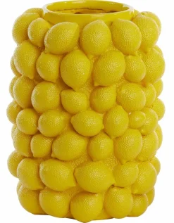 Light en Living Vaas deco LEMON geel - 41 cm hoog Best