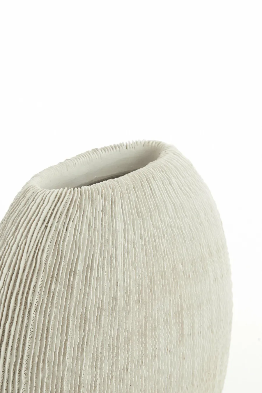 Light en Living Vaas deco 30x13x31,5 cm BUBIO crème Clearance