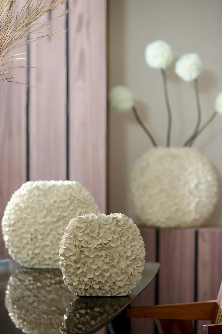 Light en Living Vaas deco 31,5x17x28 cm PHYLIA crème Sale