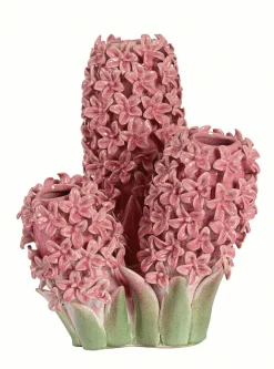 Light en Living Vaas deco 35,5x32x41 cm FLOWER keramiek roze+groen Sale