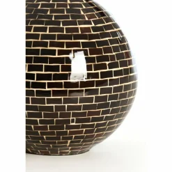 Light en Living Vaas deco Ø28x35 cm ELORZA bamboe donker bruin+naturel