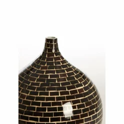 Light en Living Vaas deco Ø28x35 cm ELORZA bamboe donker bruin+naturel