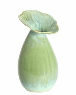 Light en Living Vaas deco Ø15,5x29 cm CULLA keramiek groen+lichtblauw Clearance