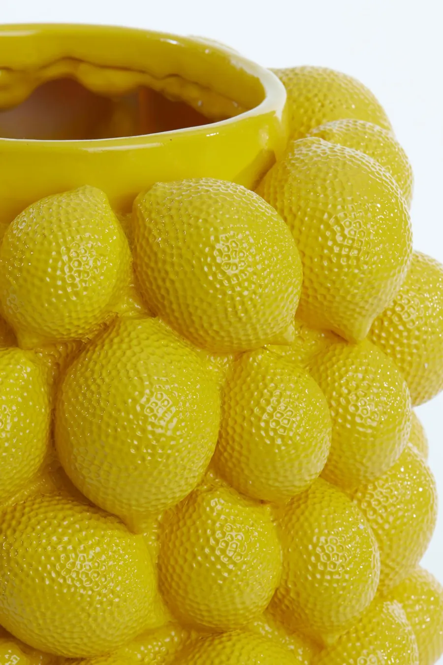 Light en Living Vaas deco LEMON geel - 14 cm hoog New