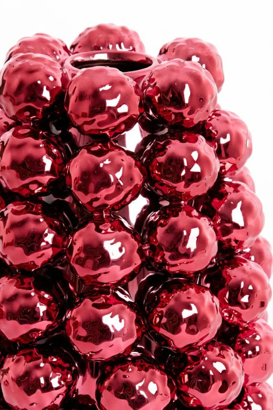 Light en Living Vaas deco Ø18,5x28 cm BUTANG keramiek metallic rood Clearance