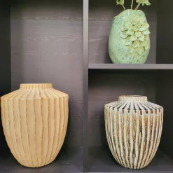 Light en Living Vaas deco Ø32X40 cm TALEA keramiek zand-beige Best