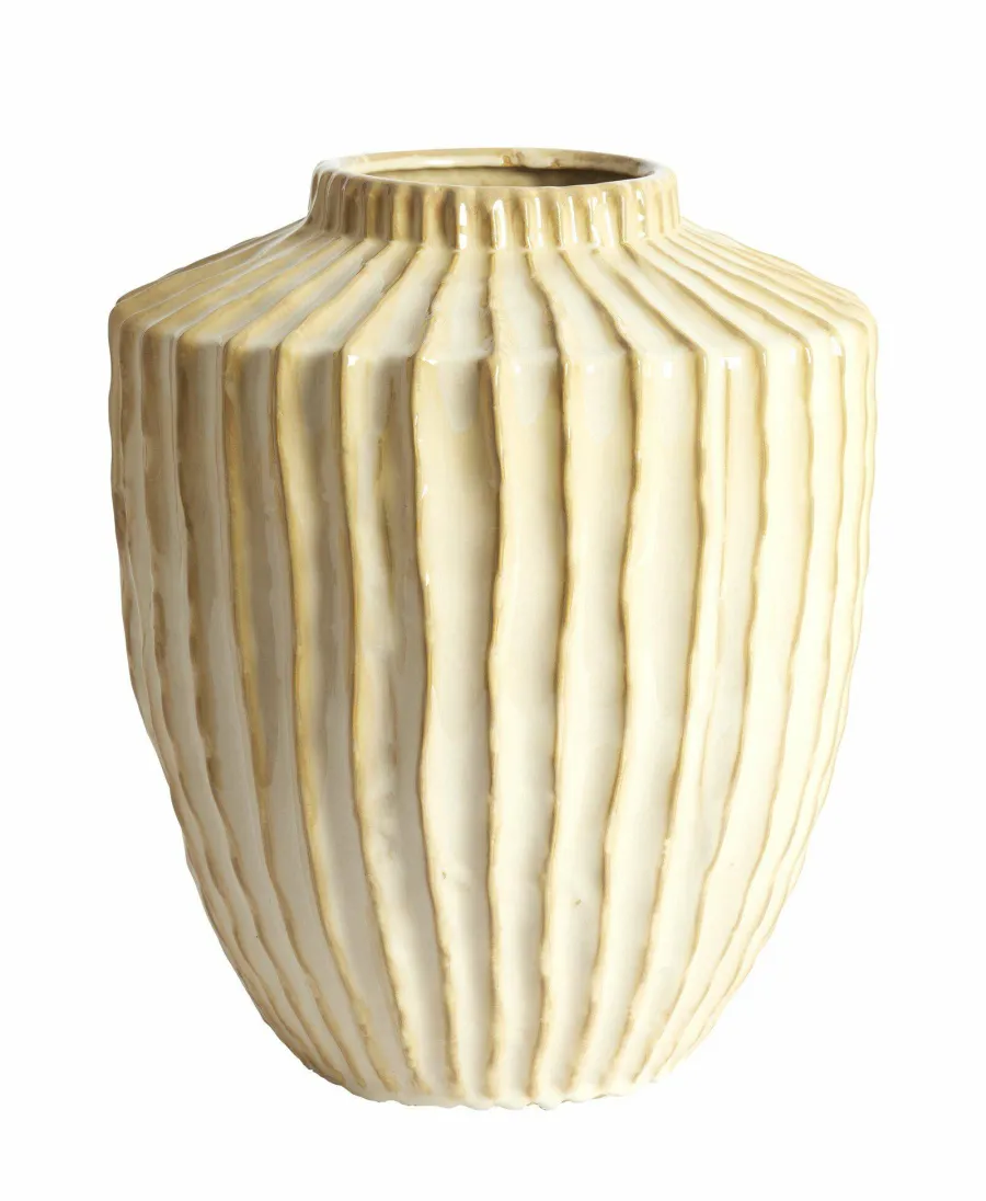 Light en Living Vaas deco Ø32X40 cm TALEA keramiek zand-beige Best