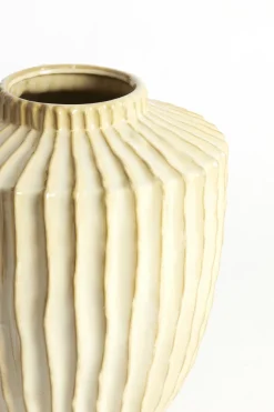 Light en Living Vaas deco Ø32X40 cm TALEA keramiek zand-beige Best