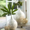 Light en Living Vaas deco Ø28x35 cm ELORZA bamboe crème