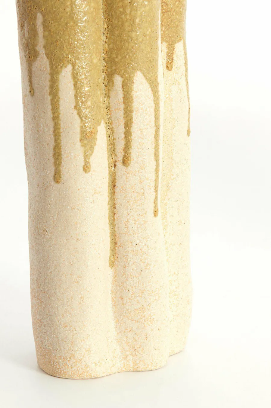 Light en Living Vaas deco 26x14x40 cm FLOVILLA keramiek crème+olijf groen Online