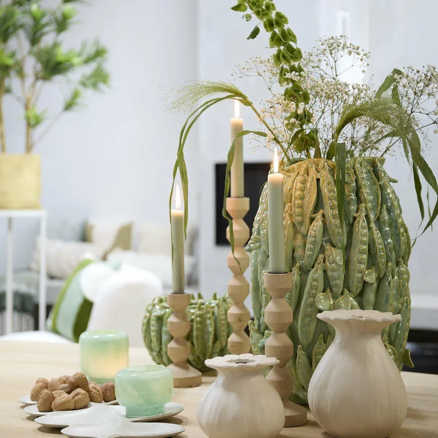 Light en Living Vaas deco 31,5x30,5x45 cm FABA mintgroen Outlet