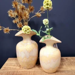 Light en Living Vaas deco 17x16x28 cm MARILLO keramiek light peach Online