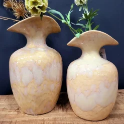 Light en Living Vaas deco 17x16x28 cm MARILLO keramiek light peach Online