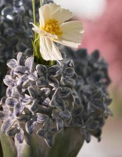 Light en Living Vaas deco 35x21x28 cm FLOWER keramiek blauw+groen Clearance
