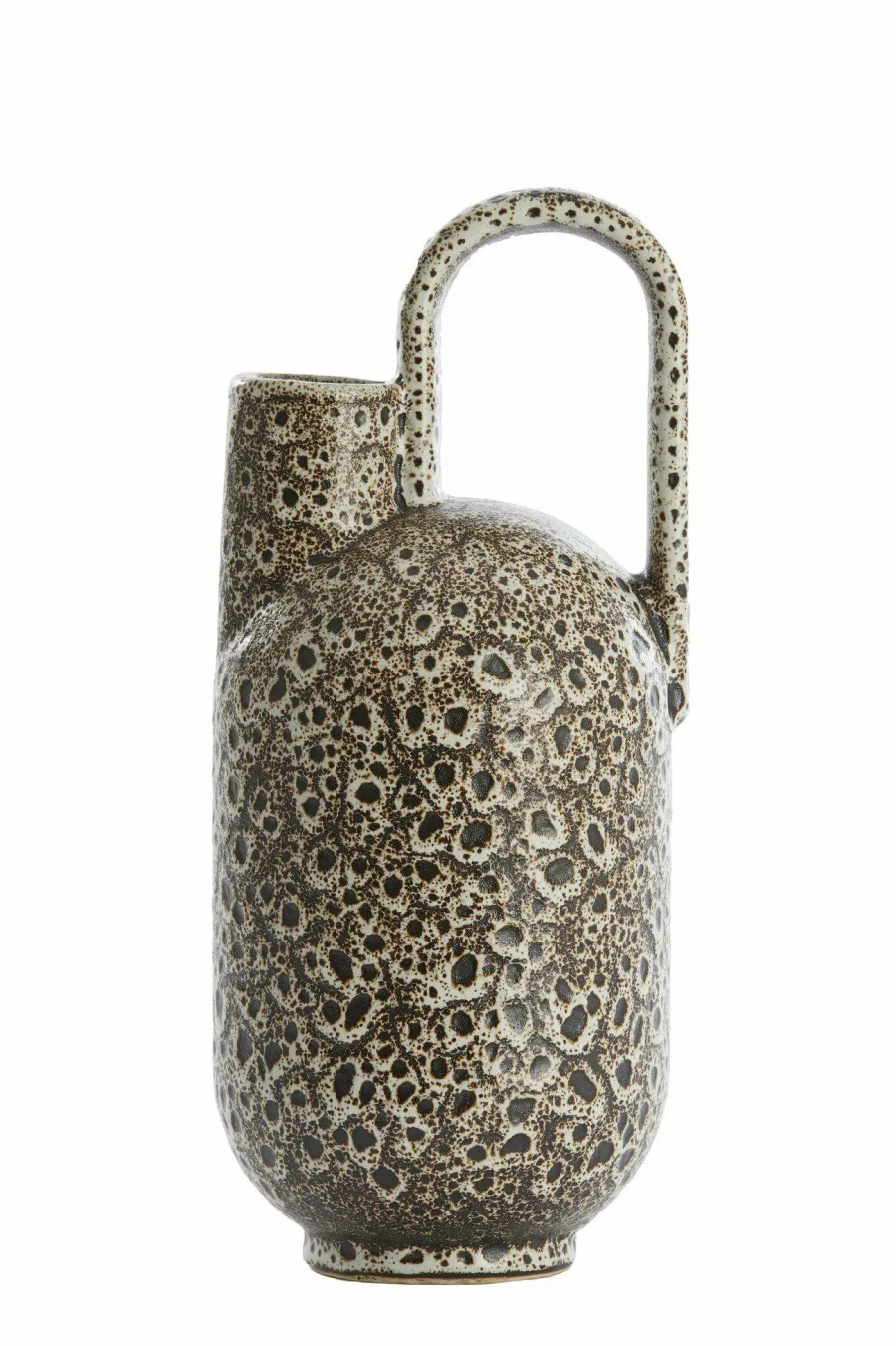 Light en Living Vaas deco 16,5x15,5x37 cm SERRES keramiek crème+zwart Discount
