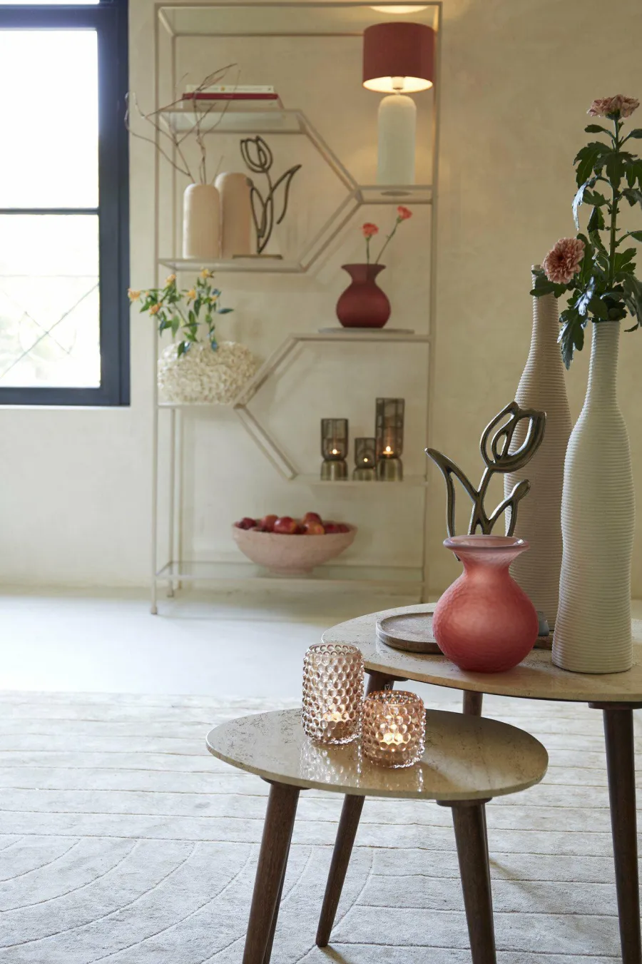 Light en Living Vaas deco Ø38x23 cm PHYLIA crème Discount