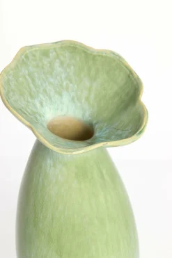 Light en Living Vaas deco Ø14x24 cm CULLA keramiek groen+lichtblauw Online