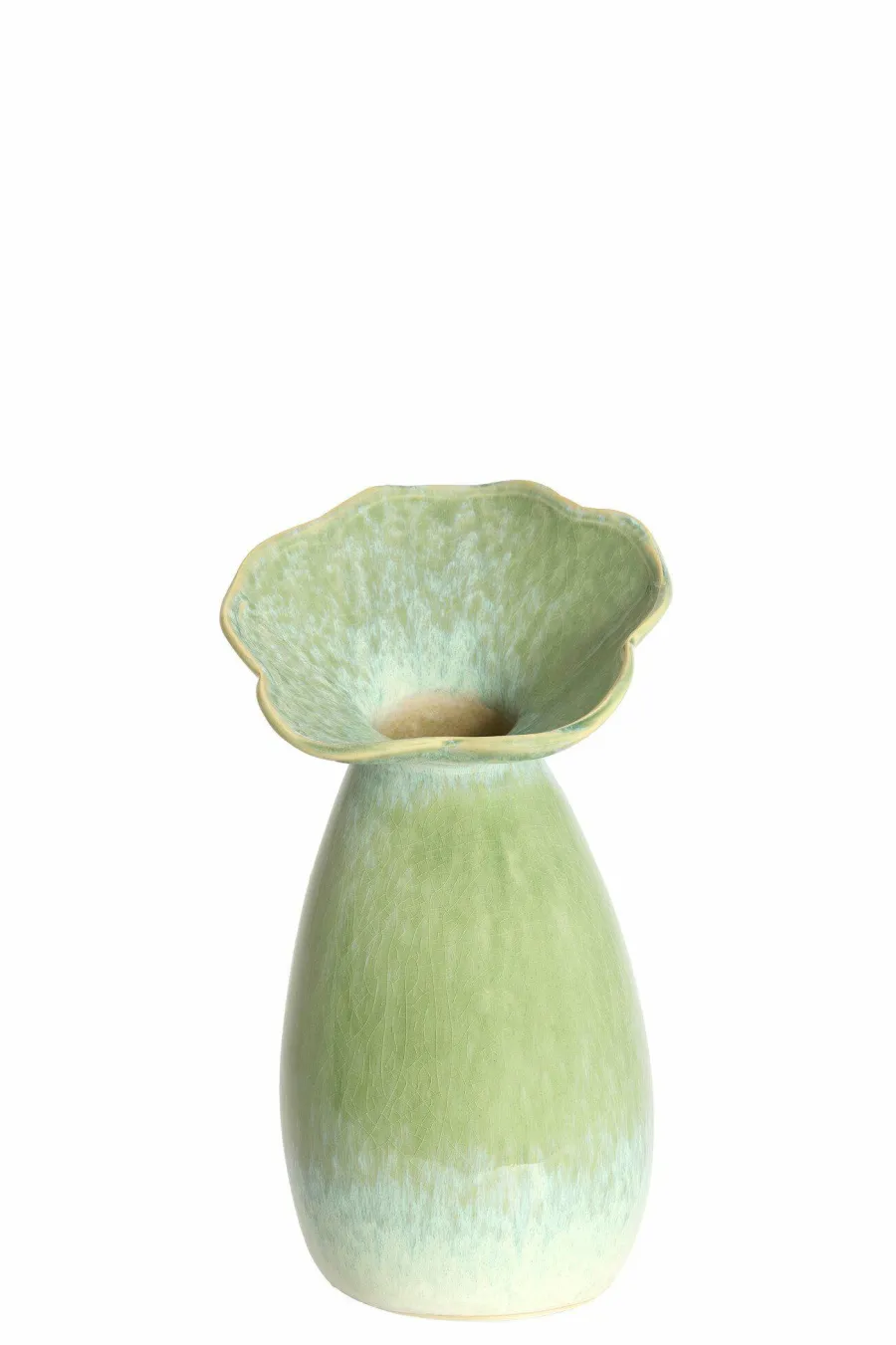 Light en Living Vaas deco Ø14x24 cm CULLA keramiek groen+lichtblauw Online