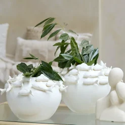 Light en Living Vaas deco Ø41,5X32 cm FISH keramiek creme Clearance