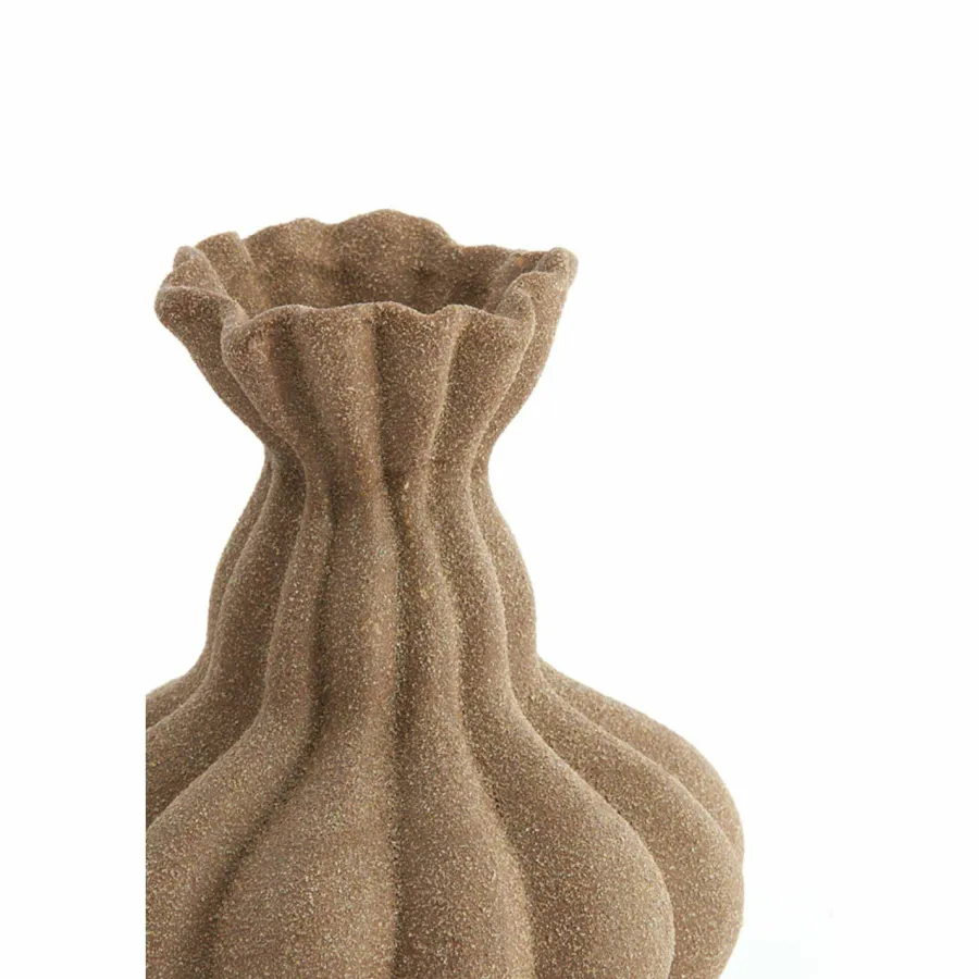 Light en Living Vaas deco Ø17x26 cm SILVIO keramiek mat bruin Discount