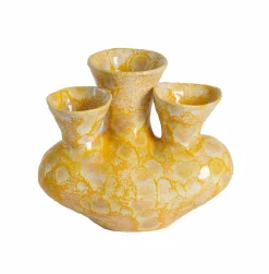 Light en Living Vaas deco 22,5x13,5x20 cm SIAJO keramiek geel-oranje Hot