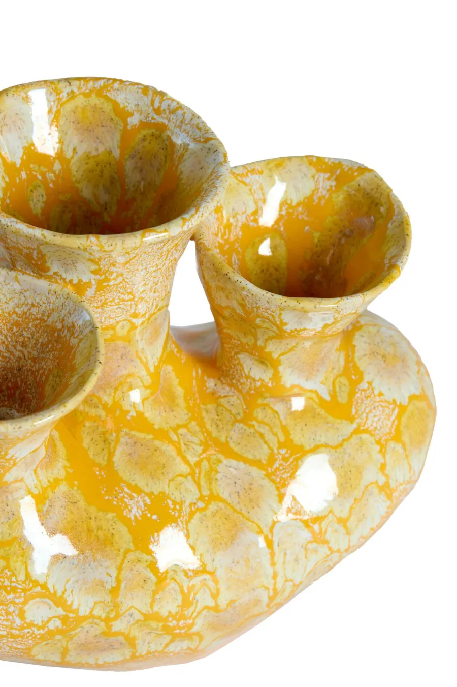 Light en Living Vaas deco 22,5x13,5x20 cm SIAJO keramiek geel-oranje Hot